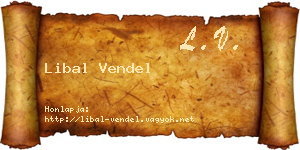 Libal Vendel névjegykártya